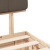 vidaXL Cadre de lit avec t&ecirc;te de lit rembourr&eacute;e Taupe 135 x 190 cm