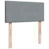 vidaXL Sommier &agrave; lattes de lit et matelas Gris clair 90x190 cm Tissu