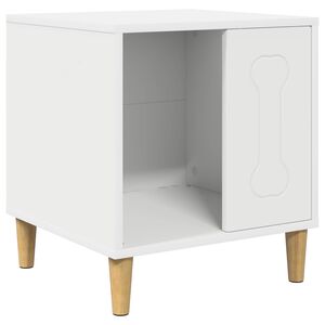 vidaXL Maison pour Chiens Blanc 44 x 42 x 49 cm Bois d'ing&eacute;nierie