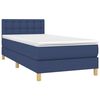 vidaXL Sommier &agrave; lattes de lit avec matelas Bleu 100x200 cm Tissu