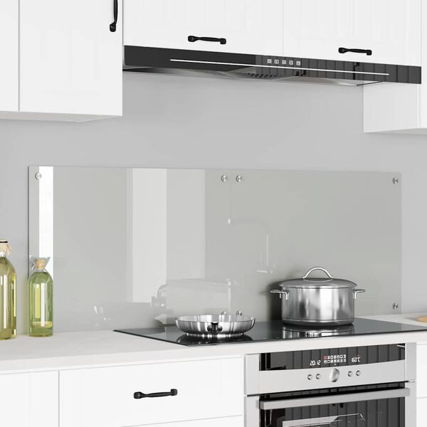vidaXL Protection de cuisine Transparent 70 x 50 cm verre trempé