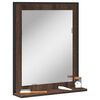 vidaXL Miroir de salle de bain et &eacute;tag&egrave;re ch&ecirc;ne marron bois ing&eacute;nierie