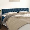 vidaXL T&ecirc;tes de lit Bleu fonc&eacute; 200 x 7 x 78/88 cm Velours