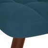 vidaXL Chaise de relaxation avec tabouret Bleu Velours