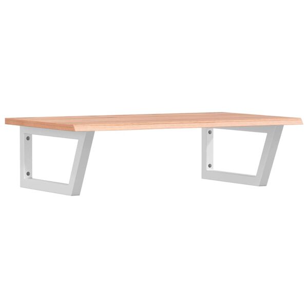 vidaXL &Eacute;tag&egrave;re de vasque murale acier et bois de ch&ecirc;ne massif