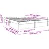 vidaXL Cadre de lit Cire marron 140 x 200 cm Bois de Pin Massif