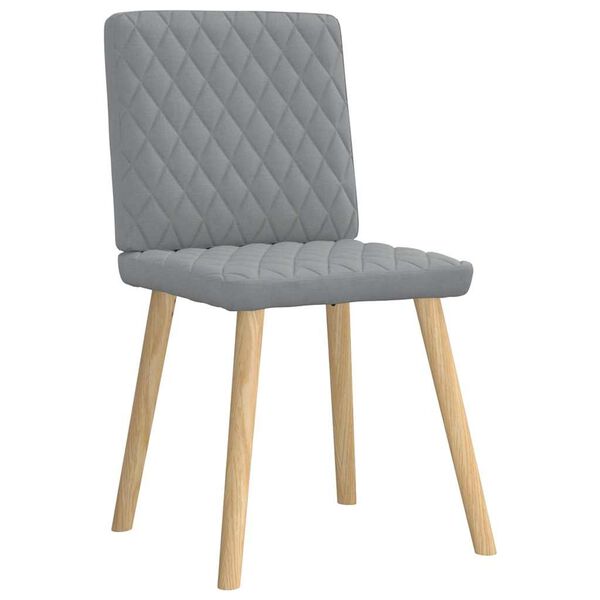 vidaXL Chaises à manger lot de 4 gris clair tissu