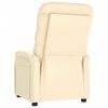 vidaXL Fauteuil inclinable Cr&egrave;me Similicuir