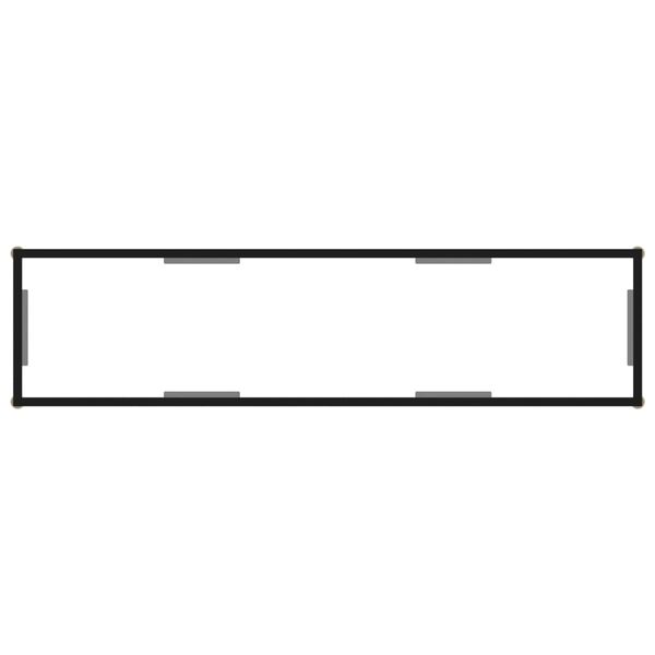 vidaXL Table console Transparent 140x35x75 cm Verre tremp&eacute;