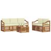 vidaXL Ensembles de canap&eacute;s avec coussin 6 pcs Naturel et Cr&egrave;me