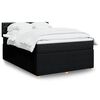 vidaXL Sommier &agrave; lattes de lit avec matelas Noir 160x200 cm Tissu