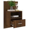 vidaXL Tables de chevet murales 2 pcs Ch&ecirc;ne marron