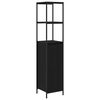 vidaXL Meuble de salle de bain avec &eacute;tag&egrave;res ch&ecirc;ne noir 36x35x165 cm