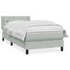 vidaXL Sommier &agrave; lattes de lit et matelas gris clair 80x210 cm velours