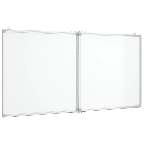 vidaXL Tableau blanc magn&eacute;tique pliable 120x60x1,7 cm aluminium