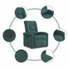 vidaXL Fauteuil inclinable Vert fonc&eacute; Tissu