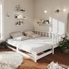 vidaXL Lit coulissant sans matelas 2x(90x200) cm blanc