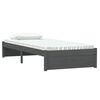 vidaXL Cadre de lit sans matelas gris bois massif 75x190 cm