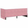 vidaXL Cadre de lit d'angle Rose 90 cm x 190 cm Velours