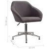 vidaXL Chaise pivotante de bureau Taupe Tissu