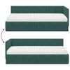 vidaXL Cadre de lit d'angle avec matelas 2 pcs Vert Velours