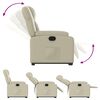 vidaXL Fauteuil inclinable Crème Similicuir