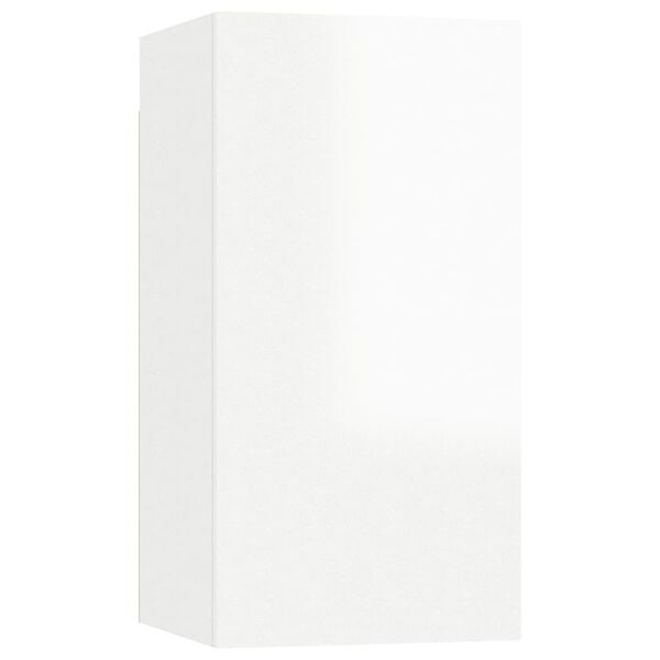 vidaXL Meuble TV Blanc brillant 30,5x30x60 cm Bois d’ingénierie