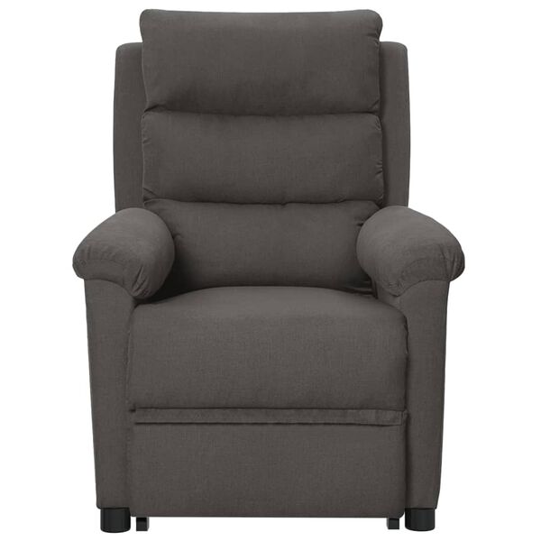 vidaXL Fauteuil de massage inclinable Gris fonc&eacute; Tissu