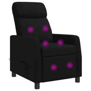 vidaXL Fauteuil de massage inclinable Noir Tissu