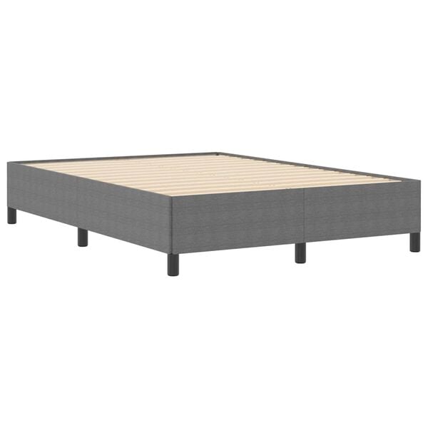 vidaXL Cadre de lit Gris clair 140 x 190 cm Tissu en velours c&ocirc;tel&eacute;