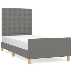 vidaXL Cadre de lit sans matelas avec t&ecirc;te de lit 80x200cm tissu
