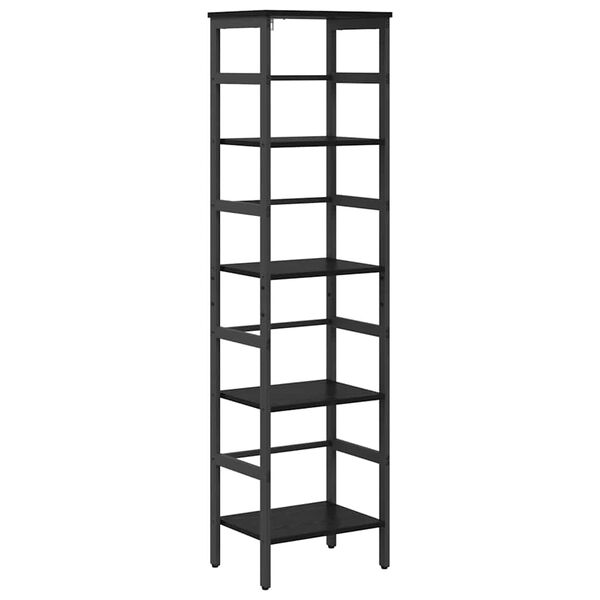 vidaXL &Eacute;tag&egrave;re Ch&ecirc;ne noir 40 x 29,5 x 149 cm Bois d'ing&eacute;nierie