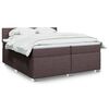 vidaXL Sommier &agrave; lattes de lit avec matelas Marron fonc&eacute; 200x200 cm