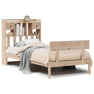 vidaXL Lit biblioth&egrave;que sans matelas 90x200 cm bois de pin massif