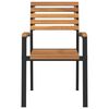 vidaXL Chaises de jardin empilables lot de 2 bois d'acacia et métal