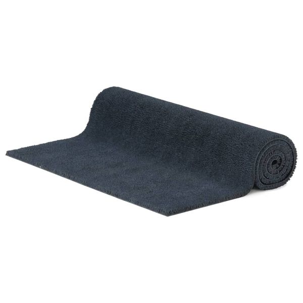 vidaXL Tapis de porte gris fonc&eacute; 100x200 cm fibre de coco touffet&eacute;