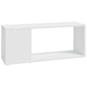 vidaXL Meuble TV Blanc 80x24x32 cm Bois d'ing&eacute;nierie