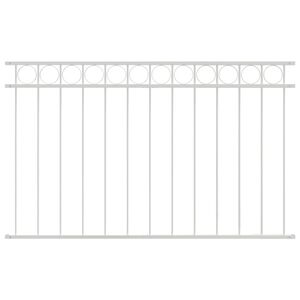 vidaXL &Eacute;l&eacute;ment de cl&ocirc;ture ASSEN Blanc 170 x 80 cm Acier