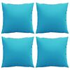 vidaXL Coussins &Eacute;parpill&eacute;s Uni 4 pcs Turquoise 50 x 50 cm