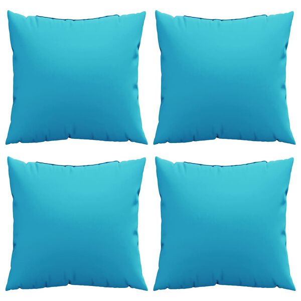 vidaXL Coussins &Eacute;parpill&eacute;s Uni 4 pcs Turquoise 50 x 50 cm