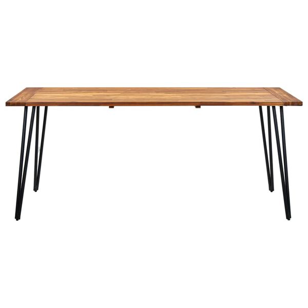 vidaXL Table de jardin avec pieds &eacute;pingle 180x90x75 cm Acacia solide