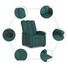 vidaXL Fauteuil inclinable vert foncé tissu