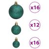 vidaXL Boules de Noël 100 pcs vert 3 / 4 / 6 cm