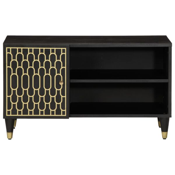 vidaXL Meuble TV 80x31,5x46 cm bois massif de manguier