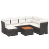 vidaXL Salon de jardin 8 pcs avec coussins noir r&eacute;sine tress&eacute;e