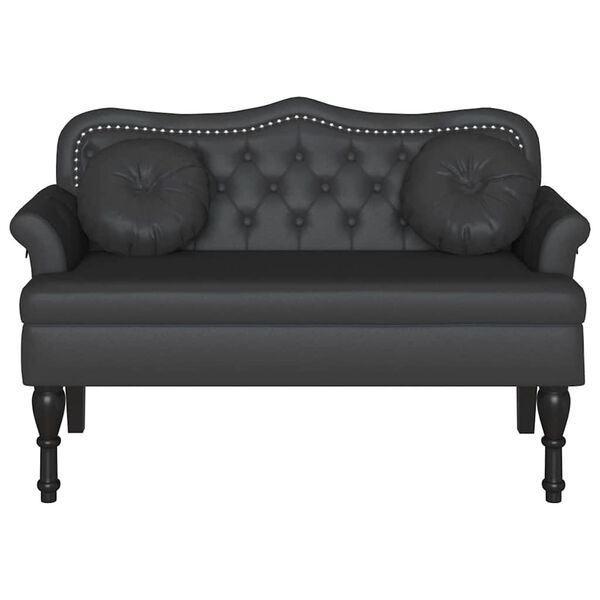 vidaXL Banc Chesterfield Noir 120,5 x 65 x 75 cm Cuir synthétique
