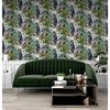 DUTCH WALLCOVERINGS Papier peint Passion Flower Blanc et vert
