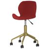 vidaXL Chaises pivotantes &agrave; manger lot de 2 Rouge bordeaux Velours