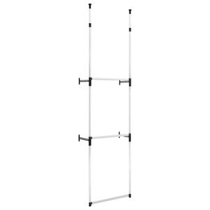 vidaXL Syst&egrave;me de garde-robe t&eacute;lescopique avec barres Aluminium