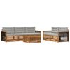 vidaXL Ensemble de canap&eacute;s d'ext&eacute;rieur 6 pc Naturel et gris clair